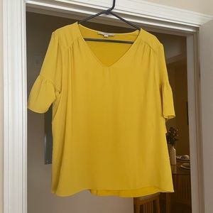 LOFT mixed media blouse